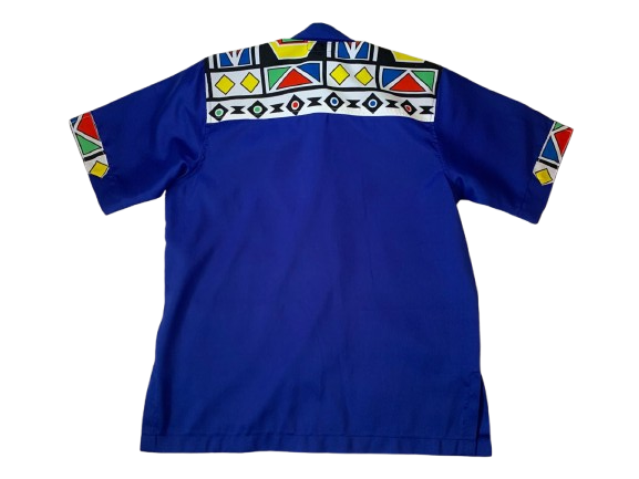 Royal Blue Traditional-Inspired Shirt